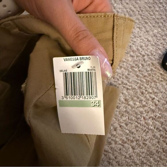NWT Vanessa Bruno DÉLIAS JEANS Cropped, Straight Leg in Mastic- Size 34 (0) - Picture 13 of 16